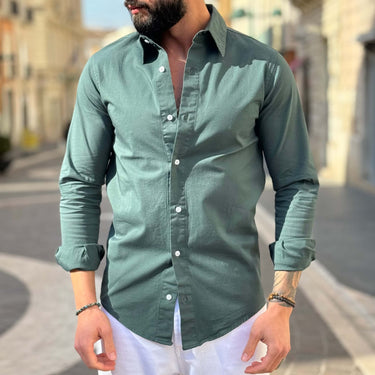 Camicia doppio cotone verde - FLAG STORE